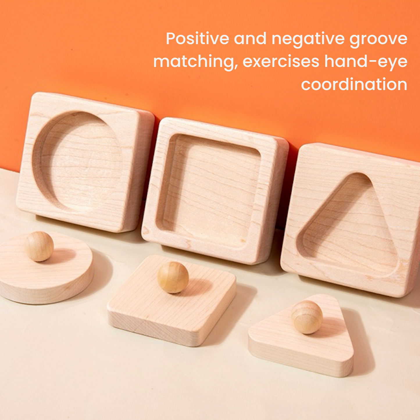 Montessori Shape Matching Blocks Set - OFunBuds