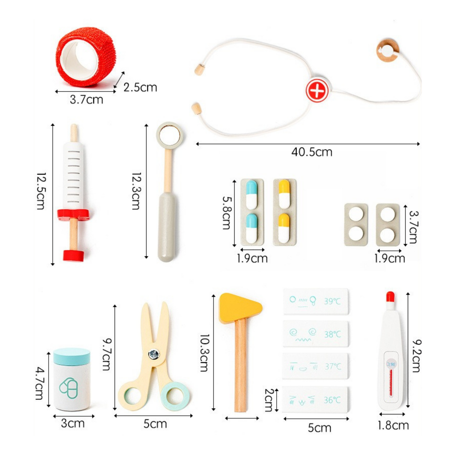 Montessori-Inspired Wooden Doctor Toy Kit for Kids - OFunBuds