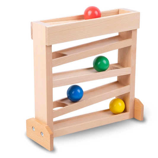 Montessori Visual Tracking Toy - Wooden Ball Tracker - OFunBuds