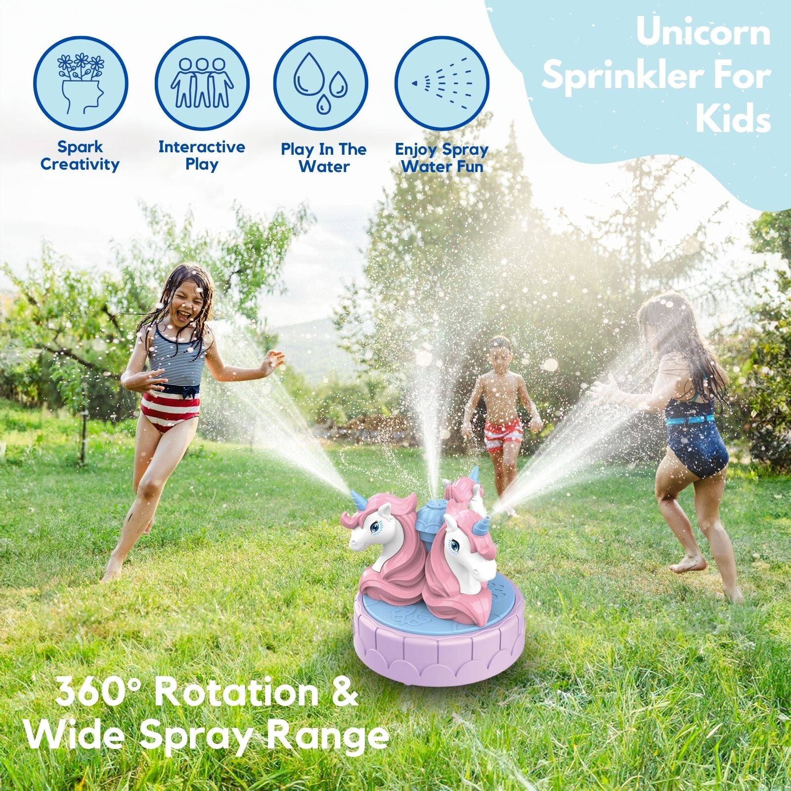 Unicorn Sprinkler for Kids & Toddlers - OFunBuds