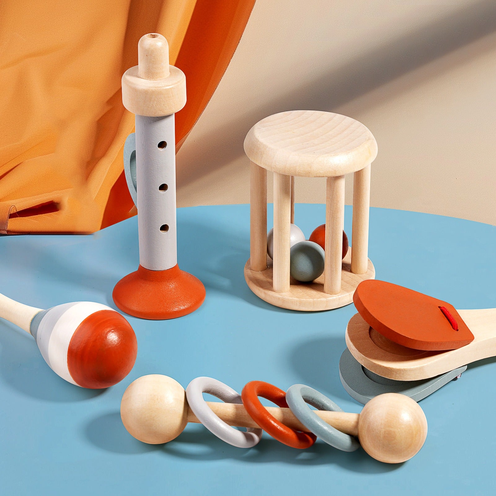 Enjoy Music with Wooden Baby Musical Instrument Set OFunBuds