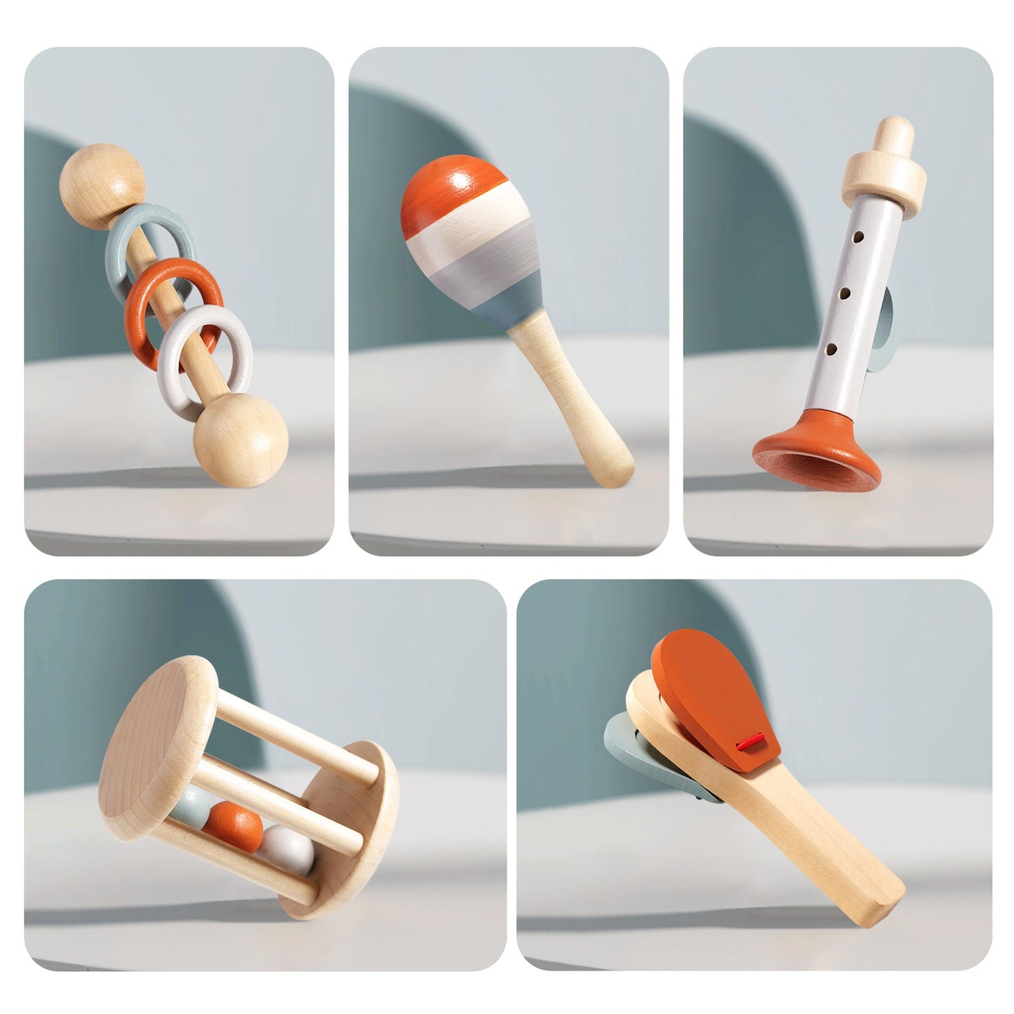 Wooden Baby Musical Instrument Set - OFunBuds