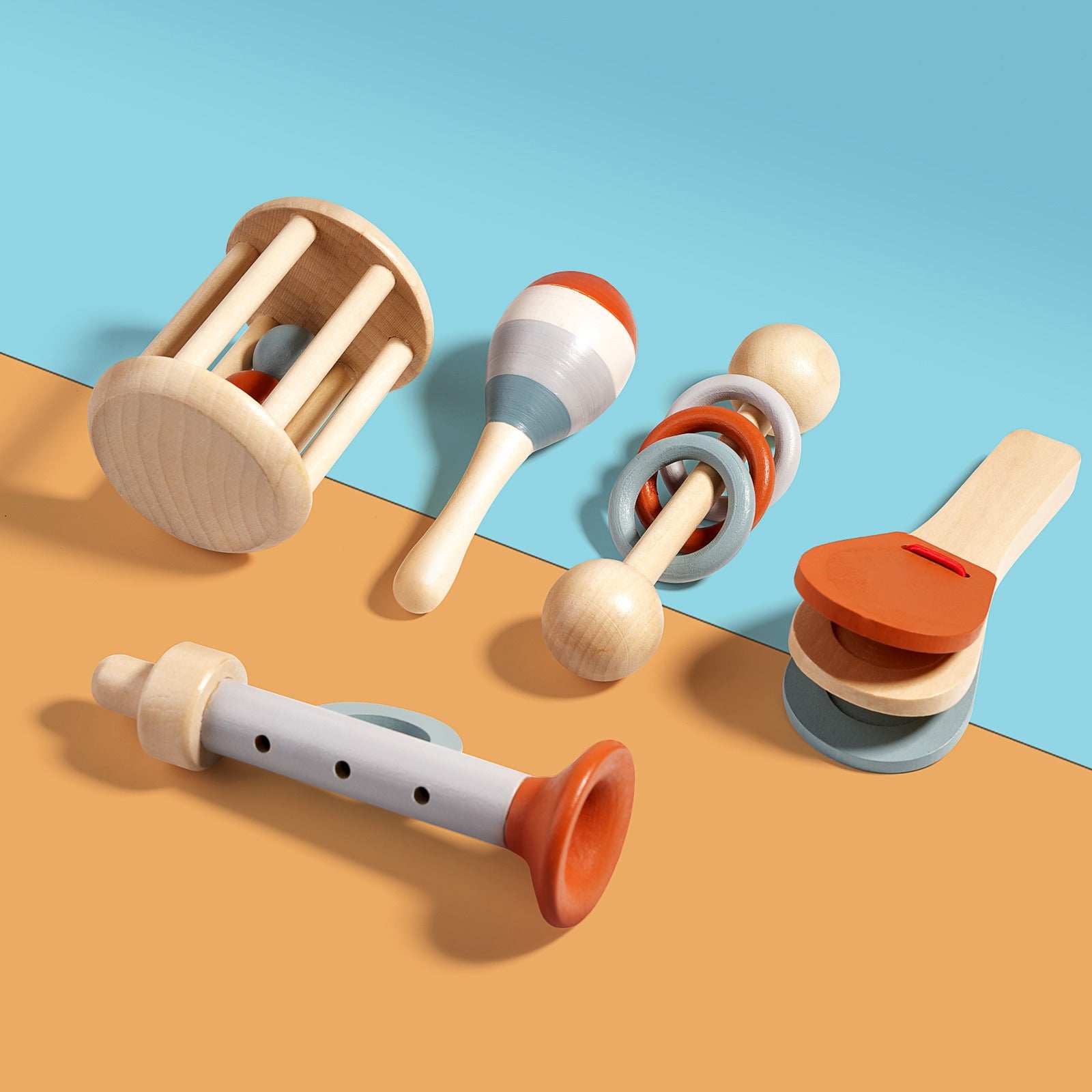 Enjoy Music with Wooden Baby Musical Instrument Set OFunBuds