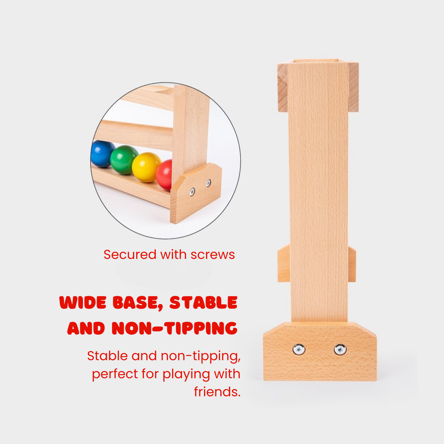 Montessori Visual Tracking Toy - Wooden Ball Tracker - OFunBuds