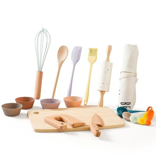 Montessori Children’s Wooden Kitchen Toy Set - OFunBuds