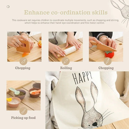 Montessori Children’s Wooden Kitchen Toy Set - OFunBuds