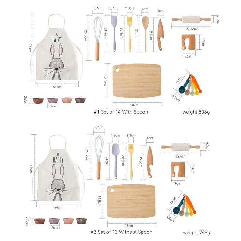 Montessori Children’s Wooden Kitchen Toy Set - OFunBuds