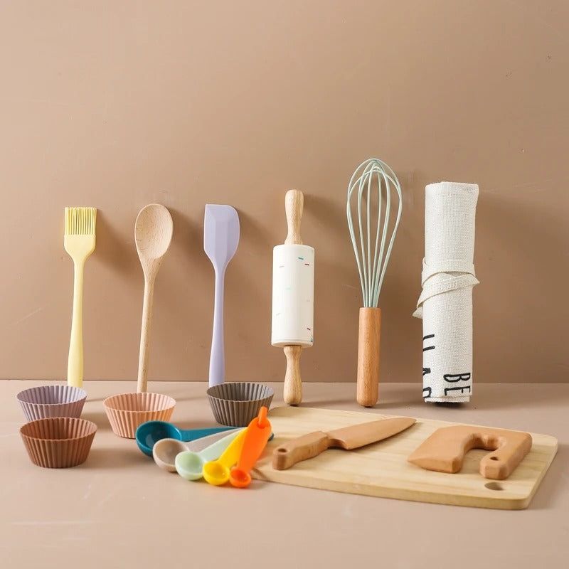 Montessori Children’s Wooden Kitchen Toy Set - OFunBuds