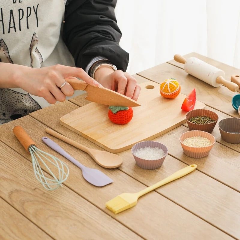 Montessori Children’s Wooden Kitchen Toy Set - OFunBuds