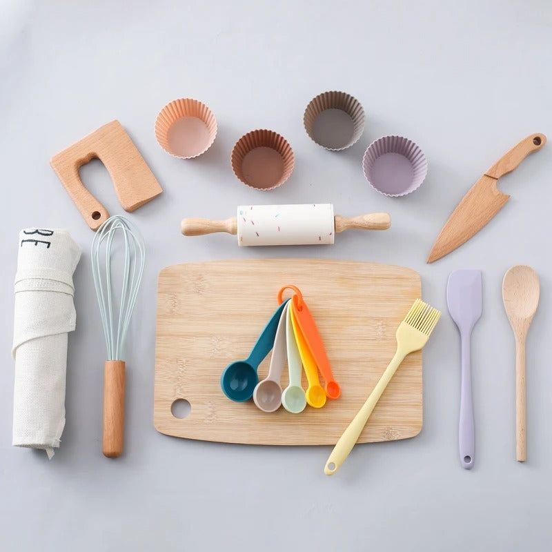Montessori Children’s Wooden Kitchen Toy Set - OFunBuds