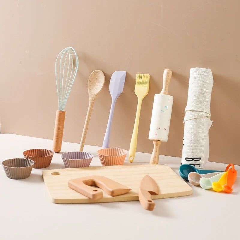 Montessori Children’s Wooden Kitchen Toy Set - OFunBuds