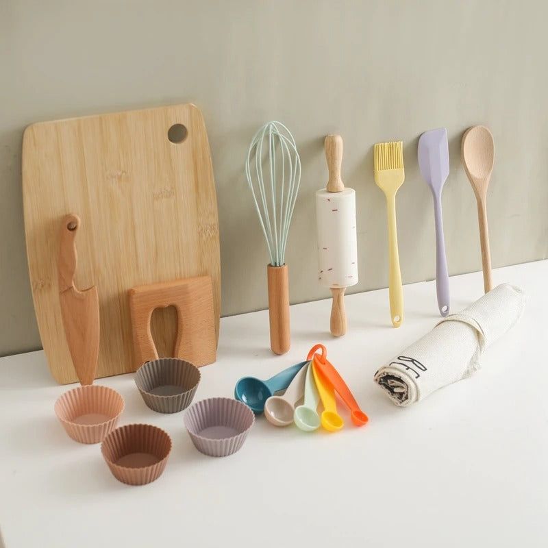 Montessori Children’s Wooden Kitchen Toy Set - OFunBuds