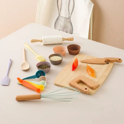 Montessori Children’s Wooden Kitchen Toy Set - OFunBuds