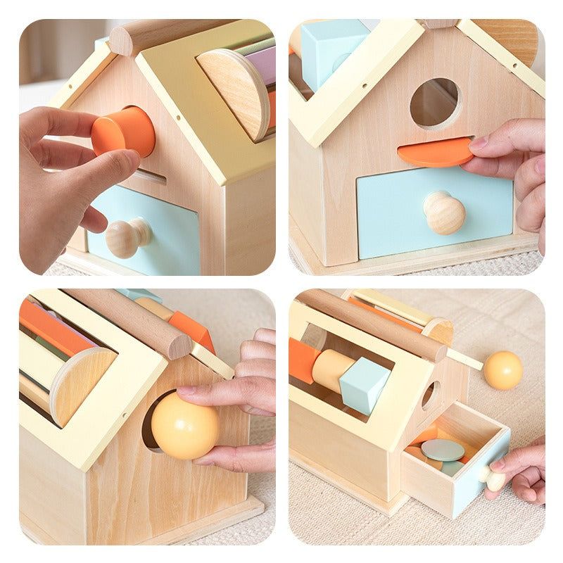 Montessori Multi-Activity Wooden House - Early Learning Toy - OFunBuds