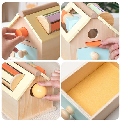 Montessori Multi-Activity Wooden House - Early Learning Toy - OFunBuds