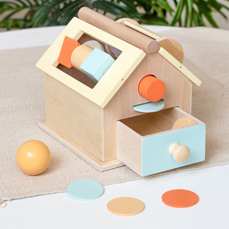 Montessori Multi-Activity Wooden House - Early Learning Toy - OFunBuds