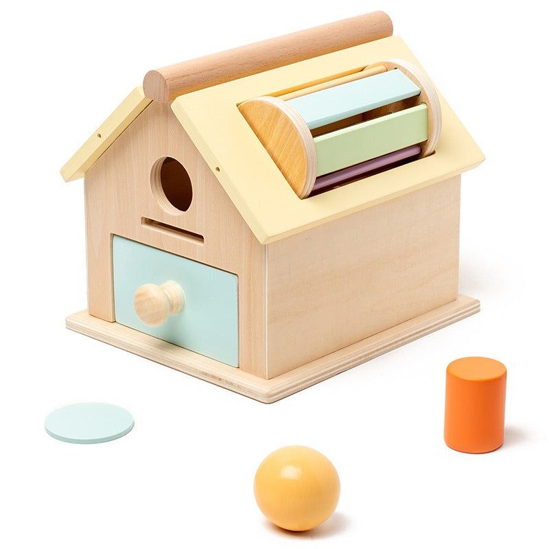 Montessori Multi-Activity Wooden House - Early Learning Toy - OFunBuds