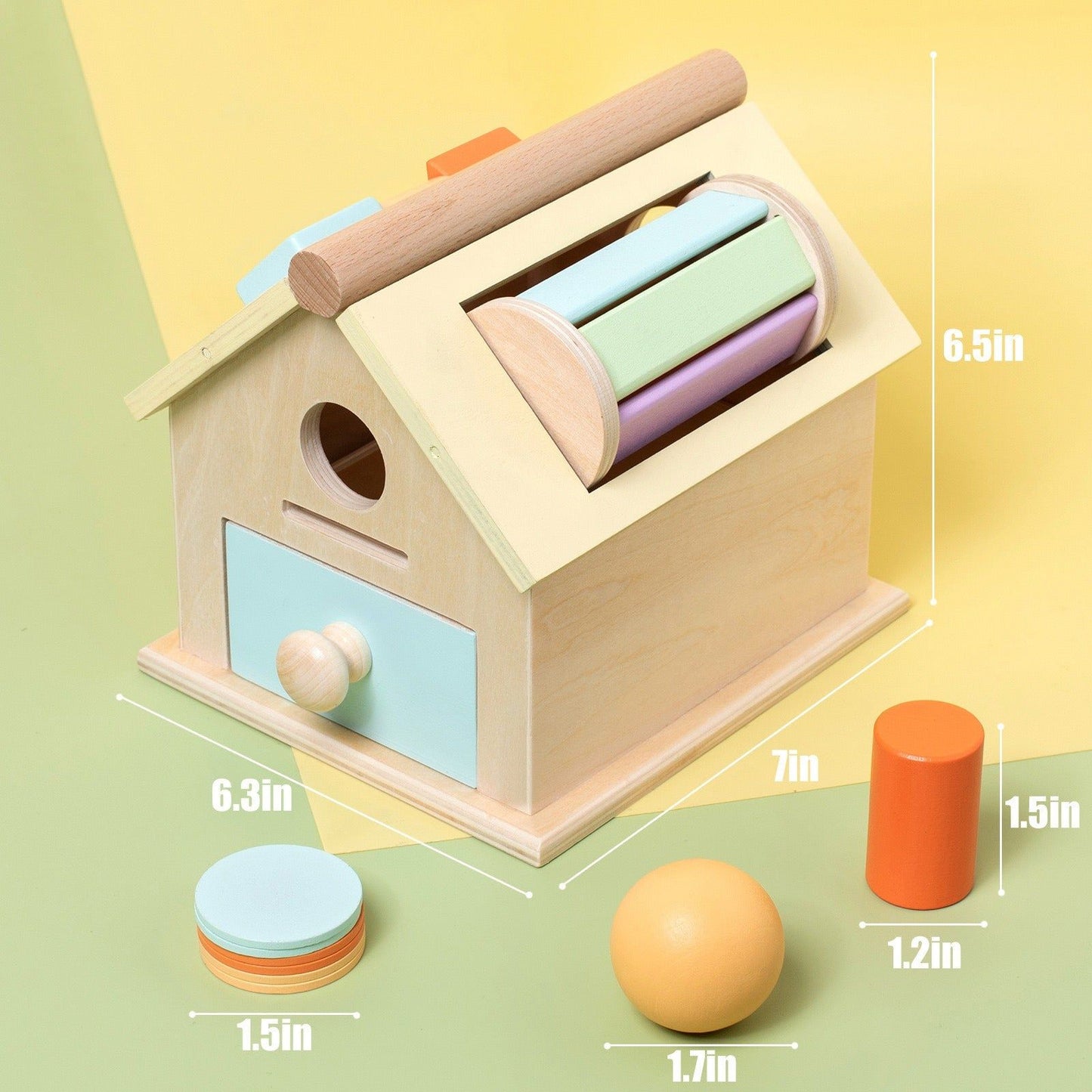 Montessori Multi-Activity Wooden House - Early Learning Toy - OFunBuds