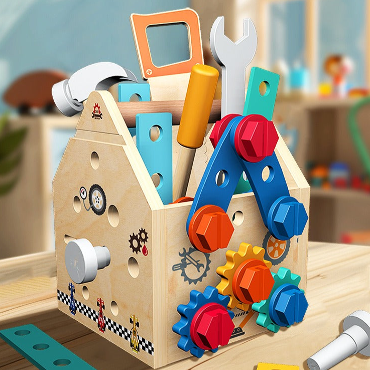 Montessori Multi-functional Wooden Tool Box - OFunBuds