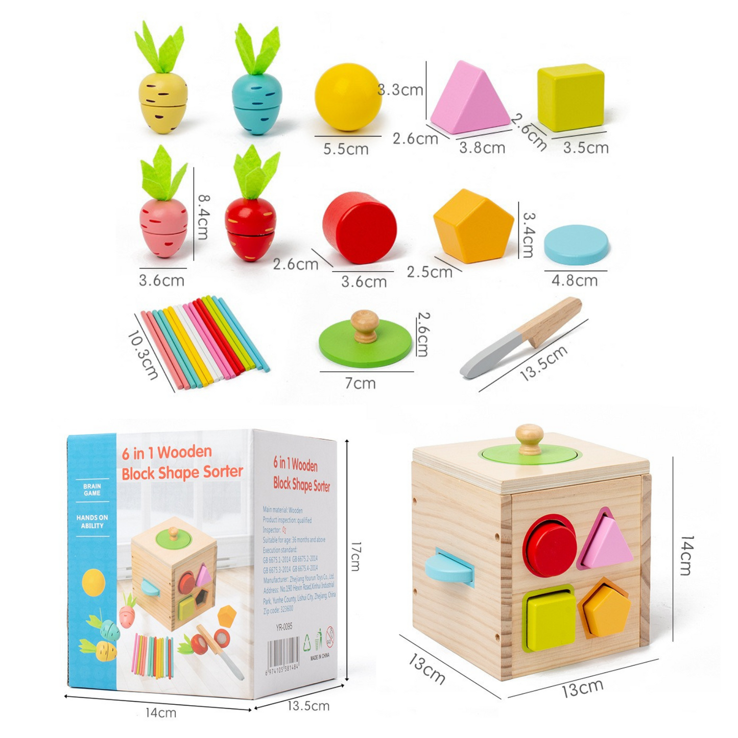 Montessori Multifunctional Activity Cube-7 in 1 - OFunBuds