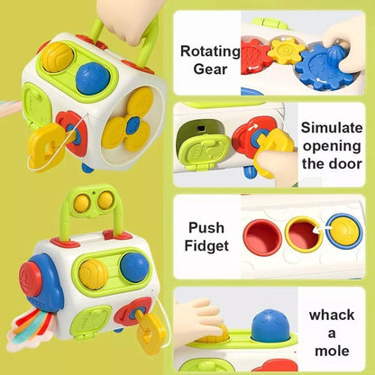 Montessori Multifunctional Activity Cube - Early Learning and Development Toy - OFunBuds