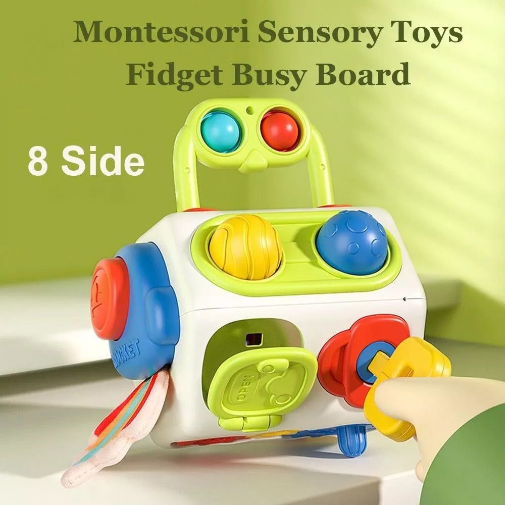 Montessori Multifunctional Activity Cube - Early Learning and Development Toy - OFunBuds