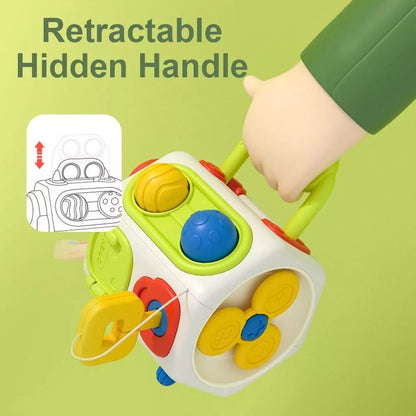 Montessori Multifunctional Activity Cube - Early Learning and Development Toy - OFunBuds