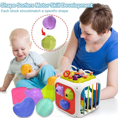 Montessori Multifunctional Educational Rainbow Cube - OFunBuds