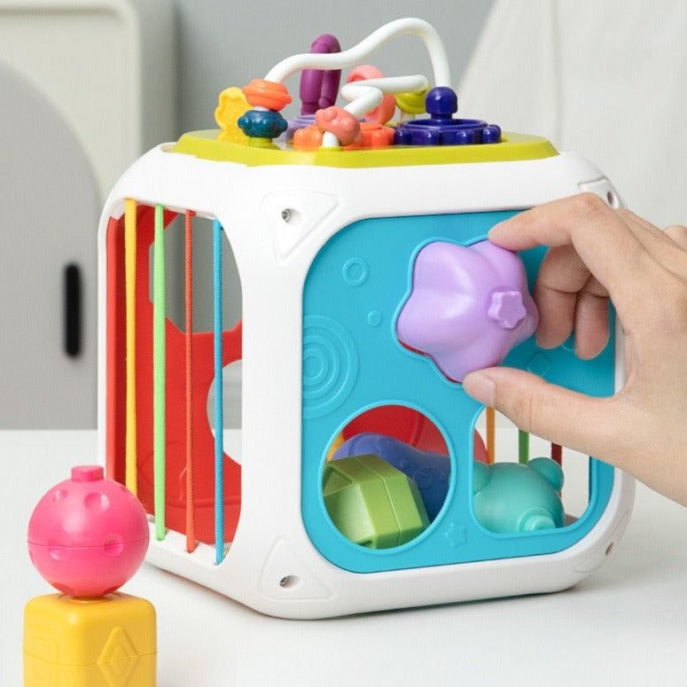 Montessori Multifunctional Educational Rainbow Cube - OFunBuds