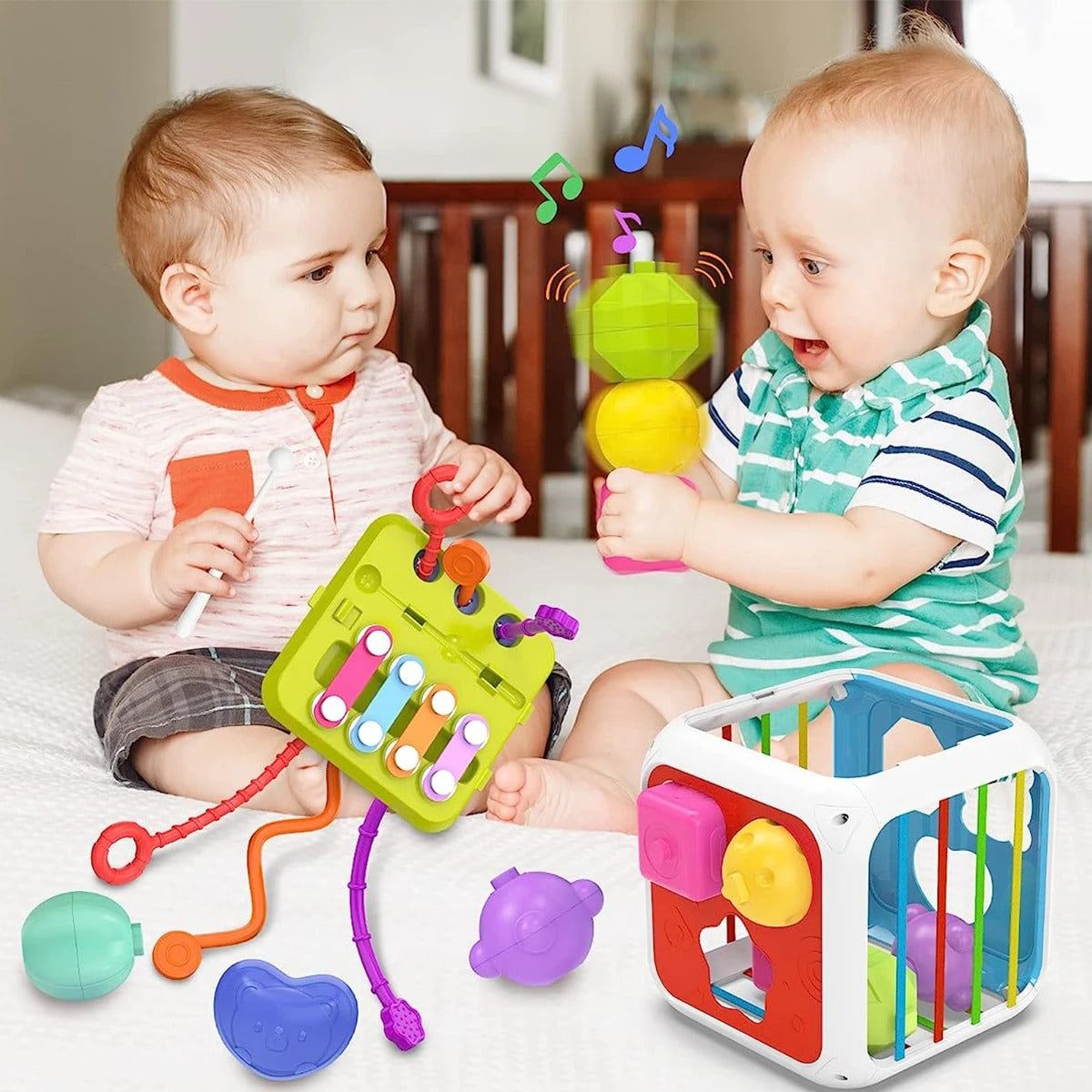 Montessori Multifunctional Educational Rainbow Cube - OFunBuds