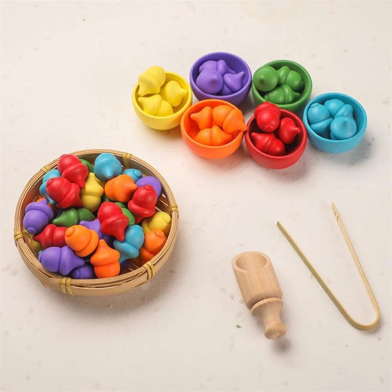 Montessori Rainbow Color Sorting Set - OFunBuds