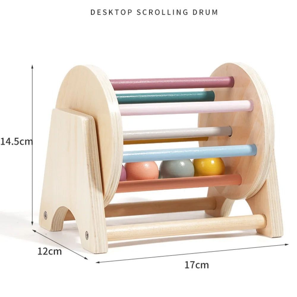 Montessori Rainbow Rolling Drum - OFunBuds