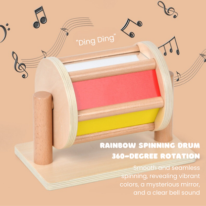 Montessori Rainbow Spinning Drum - OFunBuds