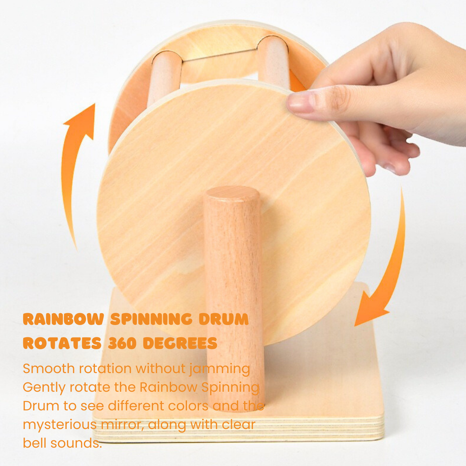 Montessori Rainbow Spinning Drum - OFunBuds