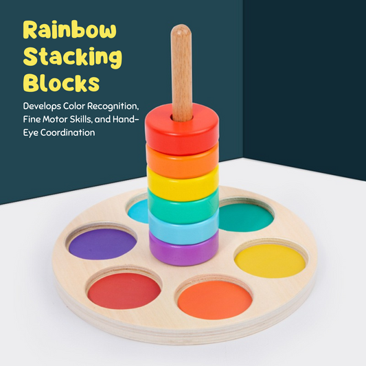 Montessori Rainbow Stacking Toy - OFunBuds