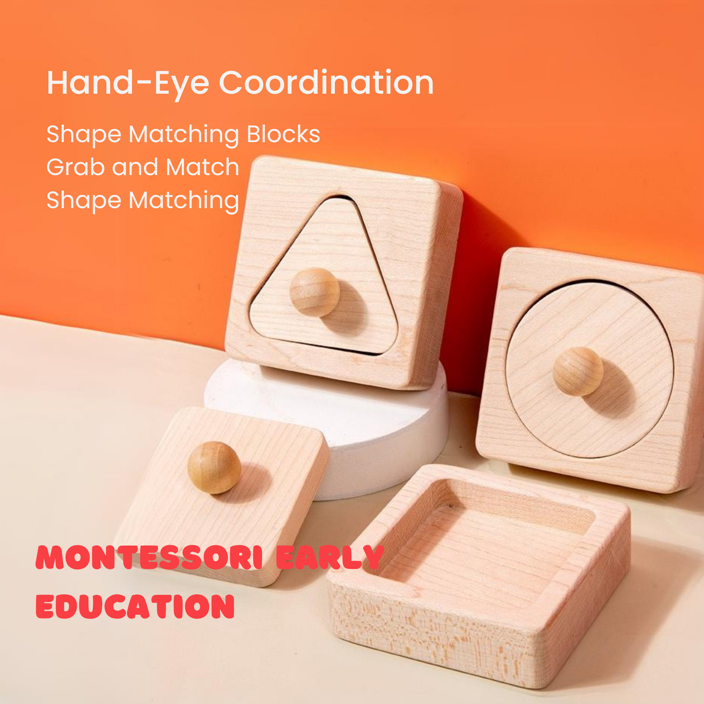Montessori Shape Matching Blocks Set - OFunBuds