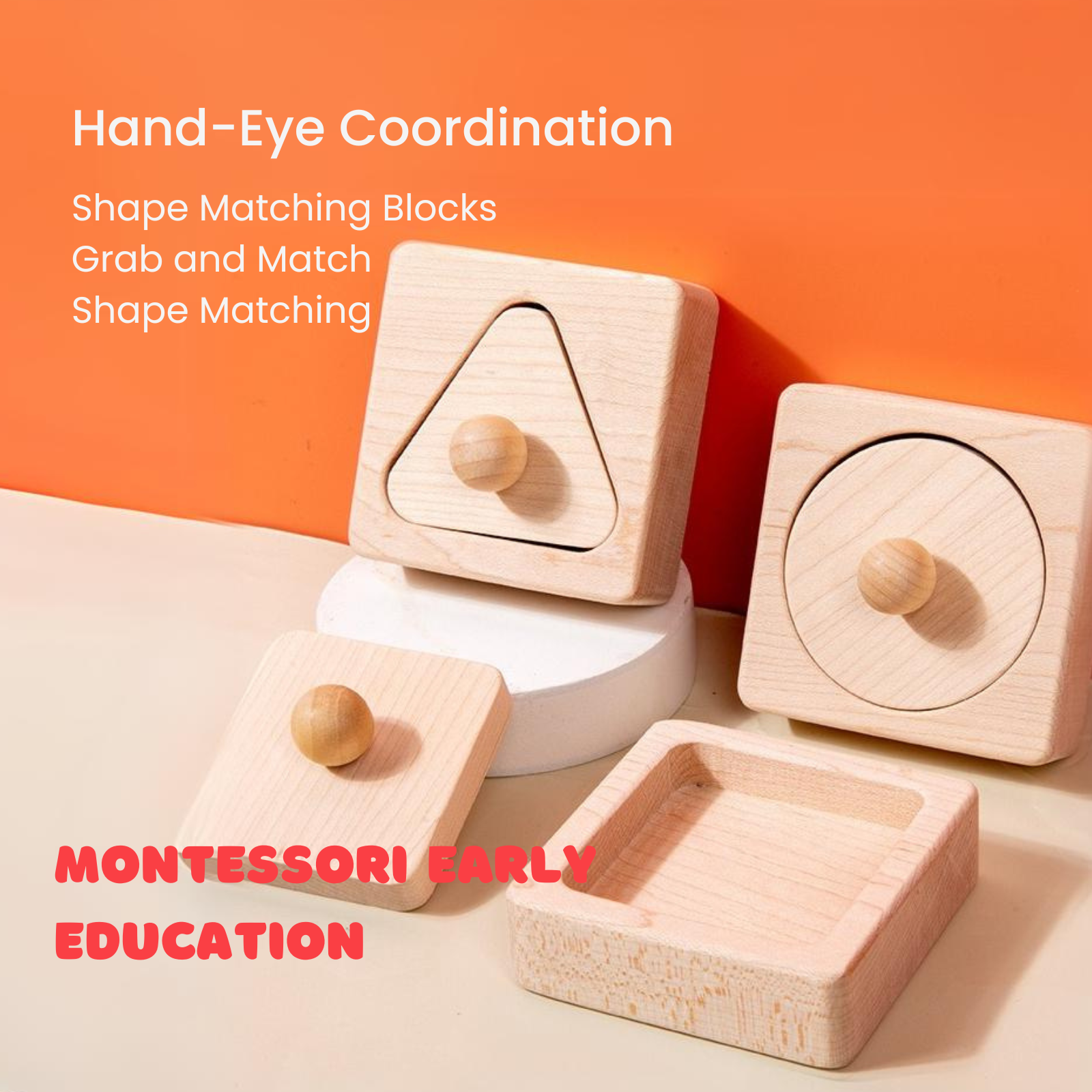 Montessori Shape Matching Blocks Set - OFunBuds