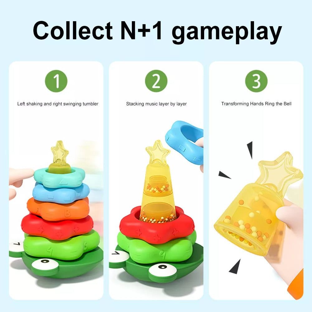 Montessori Shaped Stacking Rings Toy - OFunBuds